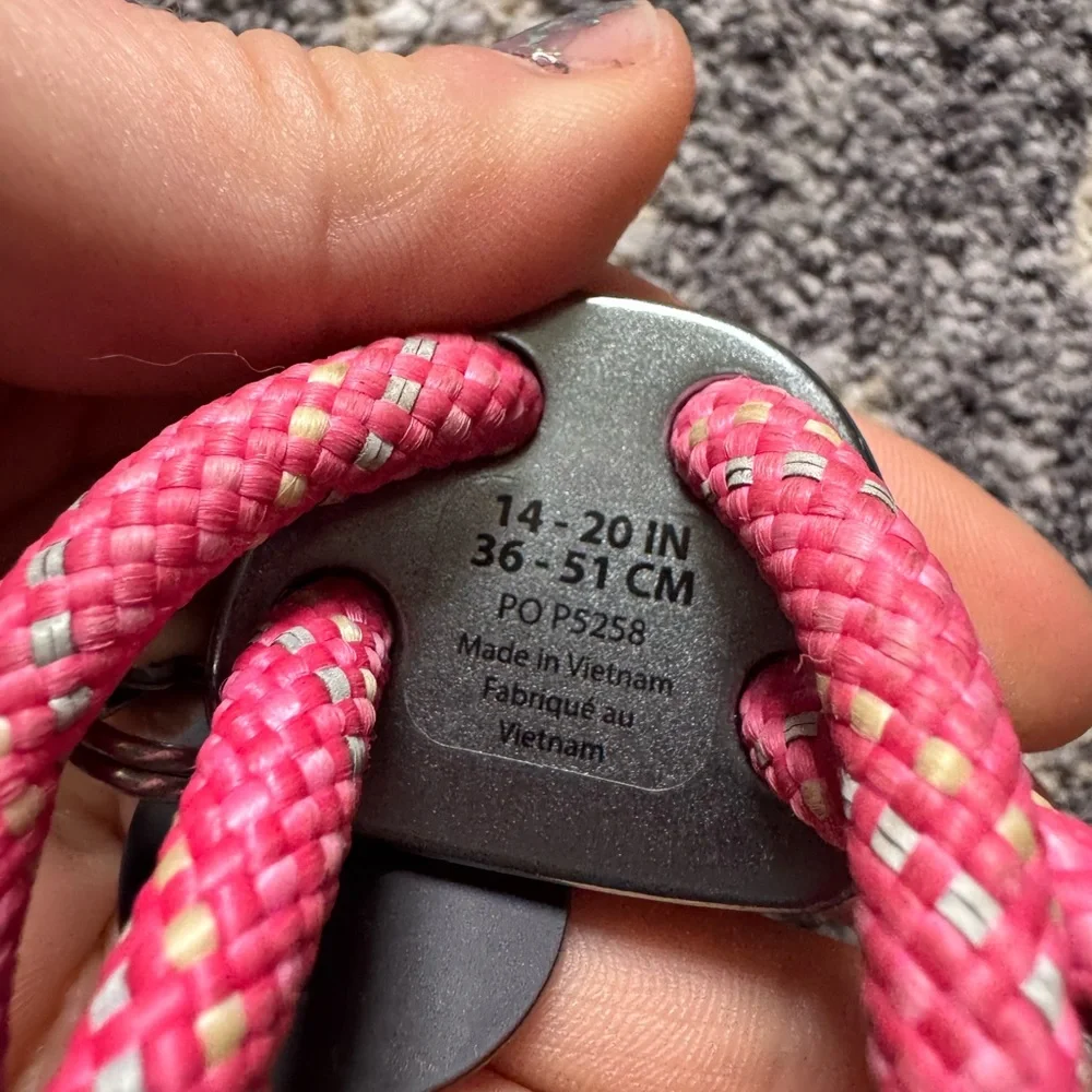 RuffWear Small Rope Pink Dog Collar